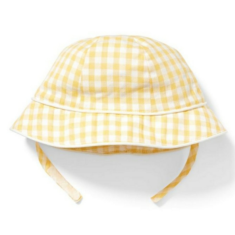 BABY GINGHAM BUCKET HAT NEW